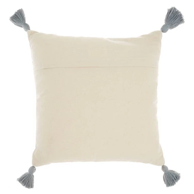 18"x18" Life Styles Lattice With Tassels Square Throw Pillow - Mina Victory 3 18"x18" Life Styles Lattice With Tassels Square Throw Pillow - Mina Victory