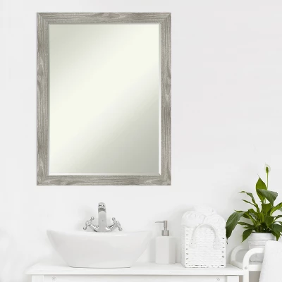 Amanti Art Dove Greywash Square Petite Bevel Bathroom Wall Mirror 26.5 X 20.5 In. 7 Amanti Art Dove Greywash Square Petite Bevel Bathroom Wall Mirror 26.5 X 20.5 In. - Image 5
