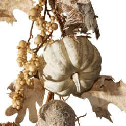 National Tree Company Artificial Autumn Garland, White, Made With Pumpkins, Gourds, Maple Leaves, Pinecones, Berry Clusters, Autumn Collection, 6 Ft -Northlight Store GUEST 3755dcdd 9d24 458e 8dec 3b984de44db3