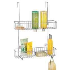 MDesign Wide Metal Over Door Hanging Shower Caddy, 2 Hooks And Baskets 21 MDesign Wide Metal Over Door Hanging Shower Caddy, 2 Hooks And Baskets -Northlight Store GUEST 38864776 12b6 4d41 a744 e3fd27897146