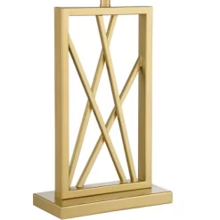 360 Lighting Claudia 26 1/2" Tall Square Modern Glam Luxe Table Lamp Gold Finish Metal Single White Shade Living Room Bedroom Bedside Nightstand House -Northlight Store GUEST 39dced2b 0828 47d2 afd1 d757f1619504