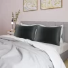 4 Pcs Queen 20"x30" Silk Satin Luxury Pillowcase Black - PiccoCasa