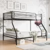 Twin-Over-Full Metal Bunk Bed With Ladder And Enhanced Upper-Level Guardrail, Black-ModernLuxe -Northlight Store GUEST 3a7d3073 578f 4c64 9c11 6ee80b326a0a