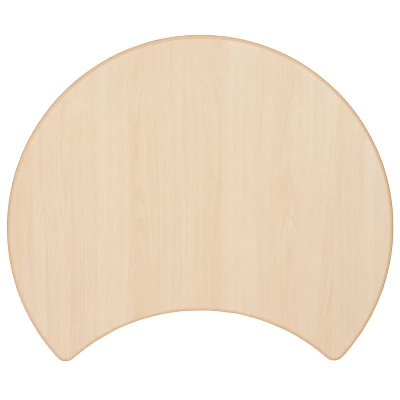 Flash Furniture 25.125"W X 35.5"L Crescent Natural Plastic Height Adjustable Activity Table 7 Flash Furniture 25.125"W X 35.5"L Crescent Natural Plastic Height Adjustable Activity Table - Image 5