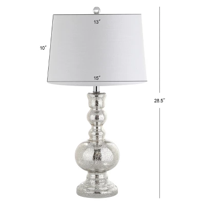 28.5" Genie Glass Table Lamp Set Of 2 Silver (Includes LED Light Bulb) - JONATHAN Y 5 28.5" Genie Glass Table Lamp Set Of 2 Silver (Includes LED Light Bulb) - JONATHAN Y - Image 3