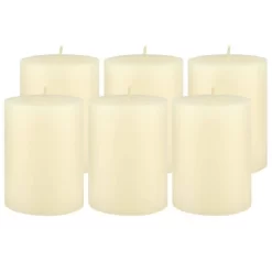 6pk Unscented Flat Top Smooth Pillar Candles Ivory - Stonebriar Collection -Northlight Store GUEST 3b2da251 5242 4b94 ab7e 9333cc0000e7