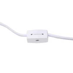 11.81" Traditional Petite Metal Stick Bedside Table Desk Lamp In Chrome With Fabric Shade Blue - Creekwood Home