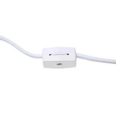 11.81" Traditional Petite Metal Stick Bedside Table Desk Lamp In Chrome With Fabric Shade Blue - Creekwood Home 3 11.81" Traditional Petite Metal Stick Bedside Table Desk Lamp In Chrome With Fabric Shade Blue - Creekwood Home