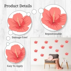Tropical Flowers (Hibiscus) Wall Decor - Decalcomania -Northlight Store GUEST 3cbfd63f 3d4c 4405 9371 fee424ccbc8b