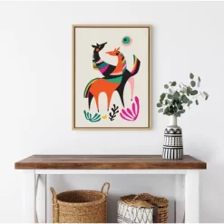 18" X 24" Sylvie Dancing Horses Framed Canvas Wall Art By Rachel Lee Natural - Kate And Laurel -Northlight Store GUEST 3cff9711 e3e4 4414 ad94 a4af3c84af33