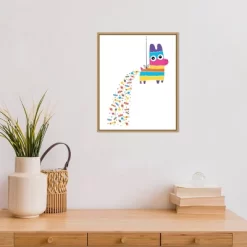 16" X 20" Pinata Poop By Michael Buxton Framed Canvas Wall Art - Amanti Art -Northlight Store GUEST 3d34a21c 718e 4196 bbc5 cf8d89040c3a