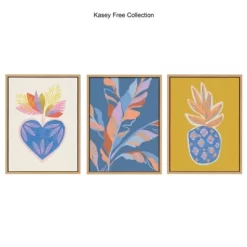 18" X 24" Sylvie Tropical Love Framed Canvas Wall Art By Kasey Free Natural - Kate And Laurel -Northlight Store GUEST 3d6a78bf 5501 4ff3 a3e7 fdc01ed7ed39