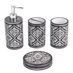 4pc Poliresin Arabesco Bathroom Accessory Set - Kralix -Northlight Store GUEST 3ed8c8cd fd0d 43d4 bc92 012940095a23