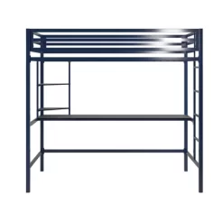Twin Maxwell Metal Loft Bed With Desk & Shelves Blue/Black - Novogratz -Northlight Store GUEST 3fa7ae49 8008 4128 9ed6 ab698eda212c