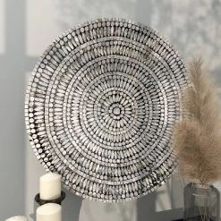 Mother Of Pearl Plate Handmade Mosaic Wall Decor Silver - Olivia & May -Northlight Store GUEST 4065da9c 3654 4473 af07 1b5329948f11