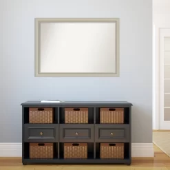 40" X 28" Non-Beveled Romano Silver Narrow Wood Wall Mirror - Amanti Art -Northlight Store GUEST 4093cb1e 0c65 4263 a4cd 482107a1f797