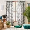 1pc 50"x84" Light Filtering Limu-Limu Leaf Jacquard Curtain Panel Gray - Opalhouse™ Designed With Jungalow™ -Northlight Store GUEST 421dc9b8 44ac 4840 a1f4 2563587244d5