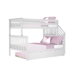 Max & Lily Twin Over Full Staircase Bunk Bed With Trundle -Northlight Store GUEST 4404a6ad 136c 4651 8c26 627653dea4bb