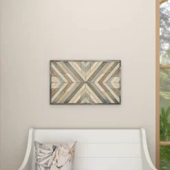 Wood Geometric Handmade Southwestern Wall Decor White - Olivia & May -Northlight Store GUEST 44a16026 16b5 489f 9bb8 4f197f59f65d