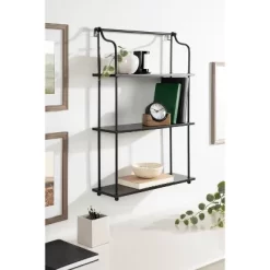 21" X 32" Walters Wood/Metal 3 Tier Shelving Black - Kate & Laurel All Things Decor -Northlight Store GUEST 44ef7053 347b 4752 a26e 06b28f22701e