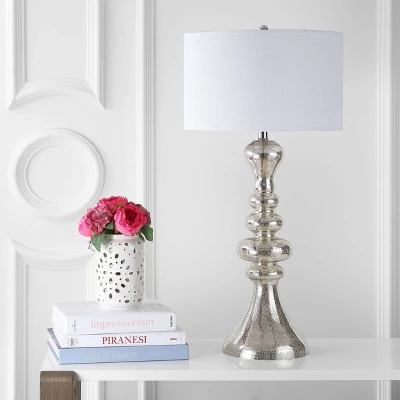 35" Madeline Curved Glass Table Lamp (Includes LED Light Bulb) - JONATHAN Y 4 35" Madeline Curved Glass Table Lamp (Includes LED Light Bulb) - JONATHAN Y - Image 2