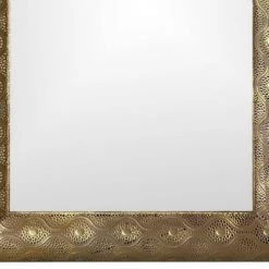 Galvanized Metal Rectangular Wall Mirror Gold - StyleCraft