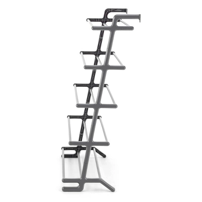 Whitmor 5 Tier Leaning Shoe Rack Black 5 Whitmor 5 Tier Leaning Shoe Rack Black - Image 3