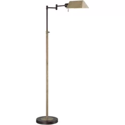 Regency Hill Rustic Farmhouse Swing Arm Pharmacy Floor Lamp 54" Tall Bronze Faux Wood Adjustable Height Living Room Reading Bedroom Office -Northlight Store GUEST 4671ac8d 0e1d 438a 9d8f c510f3bb191d