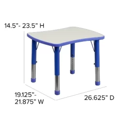 Flash Furniture 21.875"W X 26.625"L Rectangular Plastic Height Adjustable Activity Table 15 Flash Furniture 21.875"W X 26.625"L Rectangular Plastic Height Adjustable Activity Table -Northlight Store GUEST 46c6a5ce 072d 42e5 817d 427bf2993bc0