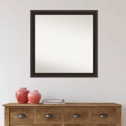 30" X 30" Non-Beveled Romano Espresso Narrow Wood Wall Mirror - Amanti Art -Northlight Store GUEST 48170cdd f179 4f92 abdf 6271b6945859