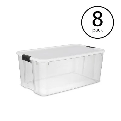 Sterilite Storage System Solution With 116 Quart Clear Stackable Storage Box Organization Containers With White Latching Lid 9 Sterilite Storage System Solution With 116 Quart Clear Stackable Storage Box Organization Containers With White Latching Lid - Image 7