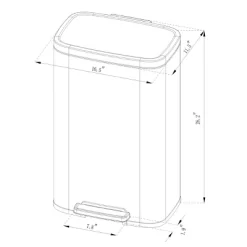 45L Rectangular Step Trash Can - Brightroom™ -Northlight Store GUEST 4a2ac669 6c4c 4843 a3d3 992611e508bc
