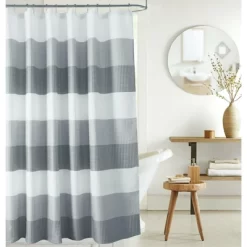 Kate Aurora Spa Accents Striped Waffle Fabric Shower Curtains -Northlight Store GUEST 4a442b8c 61a7 4849 9c20 6a9b46238e52