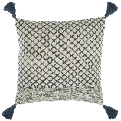 18"x18" Life Styles Lattice With Tassels Square Throw Pillow - Mina Victory 9 18"x18" Life Styles Lattice With Tassels Square Throw Pillow - Mina Victory - Image 7