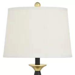 360 Lighting Kamila Traditional Table Lamps 27" Tall Set Of 2 Gold Black With Dual USB Charging Ports White Drum Shade For Bedroom Bedside Family Desk -Northlight Store GUEST 4ba3697f ab15 4d2a bef1 6ed8cd547379