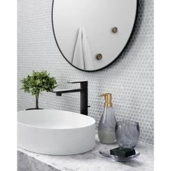 34" Hubba Round Wall Mirror Titanium - Umbra -Northlight Store GUEST 4d005050 0b36 4cc2 8abd 1b3adc3fdef2