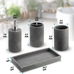 4pc Sedona Bath Accessory Set - KRALIX -Northlight Store GUEST 4dbe85bb 449d 4e57 8aca 69fe3e1154a7