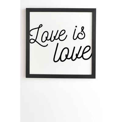 Eyesasdaggers Love Is Love Framed Wall Canvas Black/White - Deny Designs 7 Eyesasdaggers Love Is Love Framed Wall Canvas Black/White - Deny Designs - Image 5