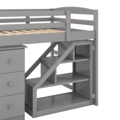 Twin Size Loft Bed With Multifunctional Movable Built-in Desk And Staircase-ModernLuxe 17 Twin Size Loft Bed With Multifunctional Movable Built-in Desk And Staircase-ModernLuxe -Northlight Store GUEST 4e223261 7d3a 48ad a50e 81a2329c83ba