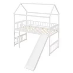Twin Size Loft House Bed With Slide-ModernLuxe -Northlight Store GUEST 4e6ad40b 3e8c 491c 9570 d906c75ec698