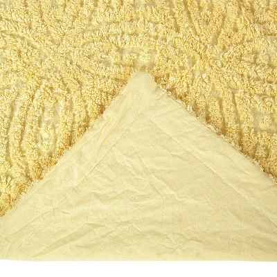 Wedding Ring Collection 100% Cotton Tufted Unique Luxurious Loop Design Sham Yellow - Better Trends 4 Wedding Ring Collection 100% Cotton Tufted Unique Luxurious Loop Design Sham Yellow - Better Trends - Image 2