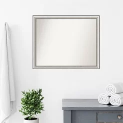 31" X 25" Non-Beveled Salon Silver Narrow Bathroom Wall Mirror - Amanti Art -Northlight Store GUEST 4eb214ae 8cb8 42c5 9db9 0277b13c988b