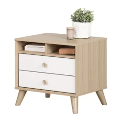 Yodi 2 Drawer Nightstand Soft Elm/White - South Shore -Northlight Store GUEST 4ed141dc b5af 4afa b2eb c1819d50f505