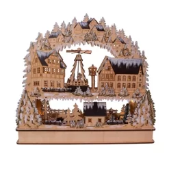Kurt Adler 16" Battery-Operated Light-Up Wooden Village With Motion -Northlight Store GUEST 4ee563d6 1798 4cb3 9306 7a37c3c9f2df
