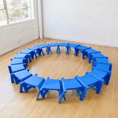 ECR4Kids Linking Stools, Children's Stackable Seat, Portable Floor Table, 4-Piece 6 ECR4Kids Linking Stools, Children's Stackable Seat, Portable Floor Table, 4-Piece - Image 4