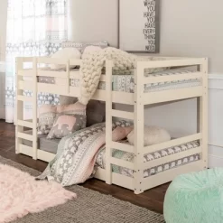 Twin Over Twin Indy Solid Wood Low Bunk Bed - Saracina Home -Northlight Store GUEST 4f052a60 3845 4f84 91b9 34fbe3eba04e