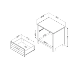 Asten 1-Drawer Nightstand - South Shore -Northlight Store GUEST 4fbb783b c6ed 4a2c a136 833c0accf844