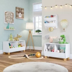 Kids' Catch-All Wall Shelf With Hooks - RiverRidge Home -Northlight Store GUEST 50ae1d63 6d04 4ae0 82be b2b59dd80c26