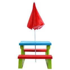 Costway 4 Seat Kids Picnic Table W/Umbrella Garden Yard Folding Children Bench Outdoor 17 Costway 4 Seat Kids Picnic Table W/Umbrella Garden Yard Folding Children Bench Outdoor -Northlight Store GUEST 510514d6 0701 4a54 86fb e7346a7f4b02