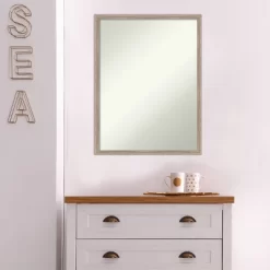 19" X 25" Non-Beveled Hardwood Wedge Whitewash Wood Wall Mirror - Amanti Art -Northlight Store GUEST 5109c976 a15a 45c0 a05d 98c796c435d9